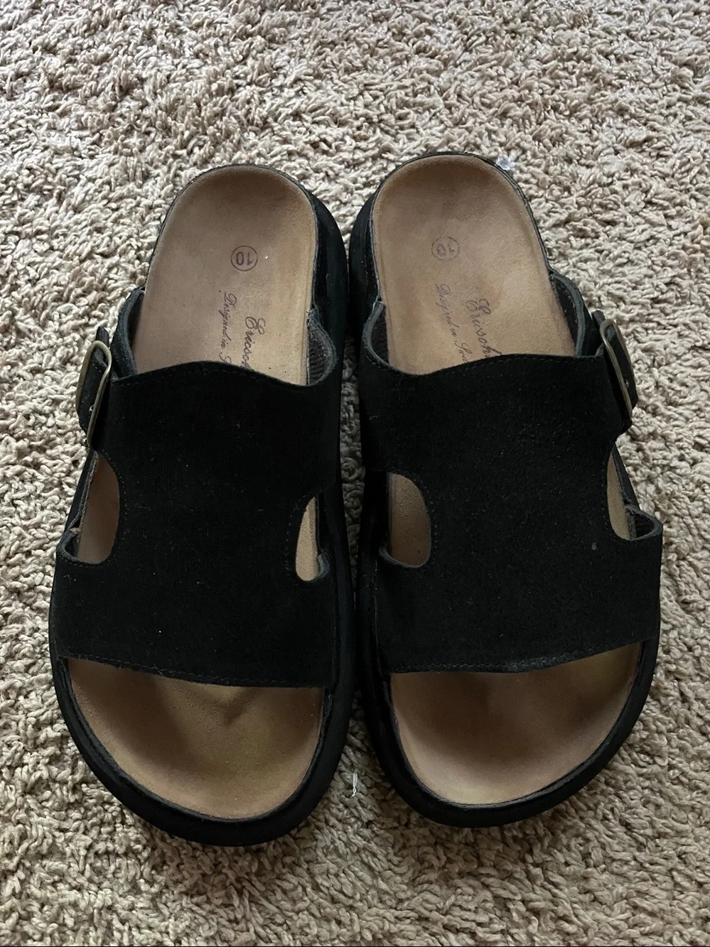 Ericsohn Eric Sohn slip on slides designed in Switzerland Men size 10.